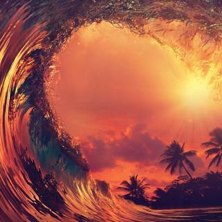 Fire Wave at Sunset:) Comment down below