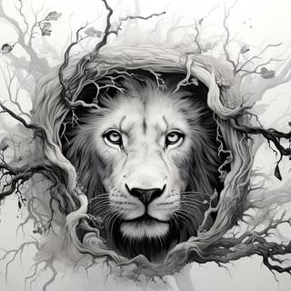 Lions Spiral Mandala