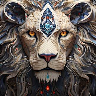 Lions Spiral Mandala