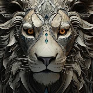 Lions Spiral Mandala