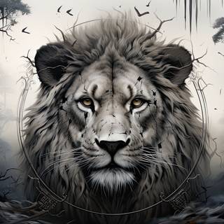 Lions Spiral Mandala