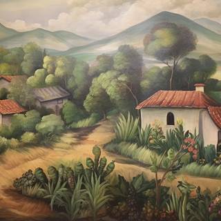 Serene Italian Countryside in Oils