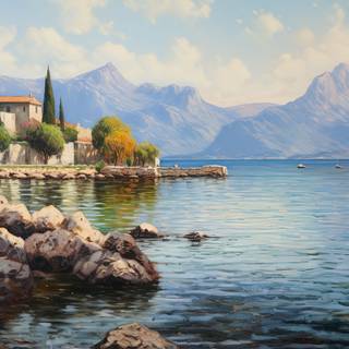 Serene Italian Countryside in Oils