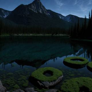 Mossy Mountain Lake Artwork