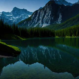 Mossy Mountain Lake Artwork