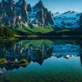 Mossy Mountain Lake Artwork