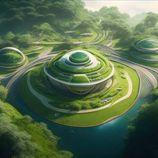 Futuristic Oasis in Natures Lap