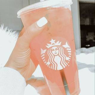 #Aesthetic Pink Starbucks Drink:)