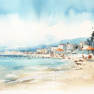 Serene Italian Shoreline at Dusk