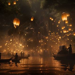 Floating Flames in the Night