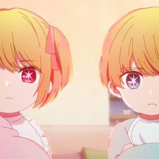 Aqua and Ruby as babies