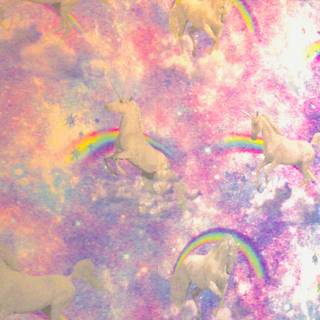 Rainbow unicorns! Cute!