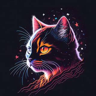 cat with some stars