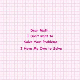 I hate math :)