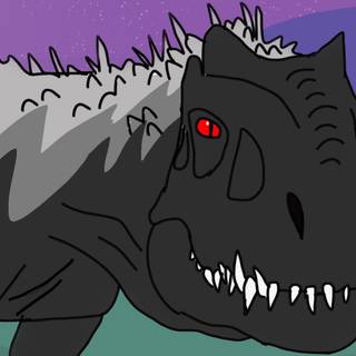 Dark Dracoclaw in indomimus rex form shocked