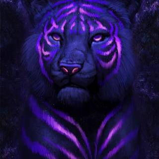 glowing tiger