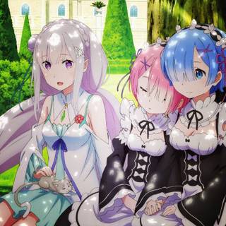Rem, Ram, and Emilia