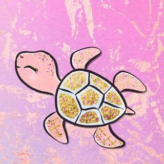 pink sparkle turtle