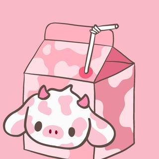 Cute Pink Milk Cow