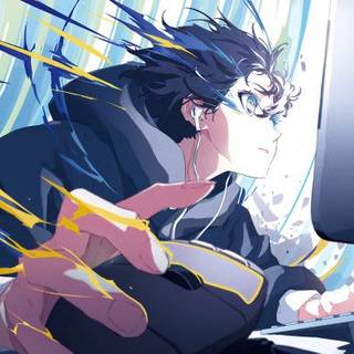 Anime Boy Playing Video Games