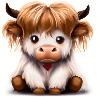 Miniature highland cow