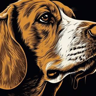 Mysterious Beagle Gazing into the Abyss