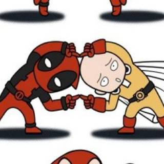 deadpool one punch man desktop phone 1000x765 