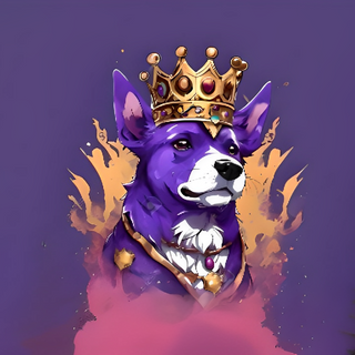 king purple dog