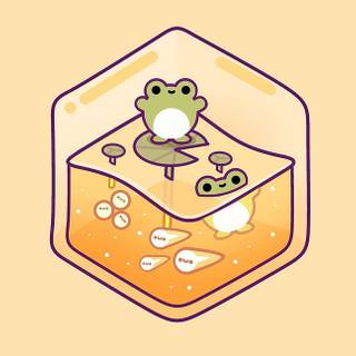 Cute Cube Frogs