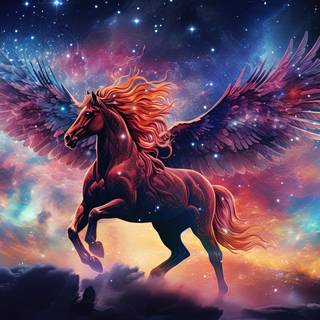 Celestial Beast in Cosmic Realm