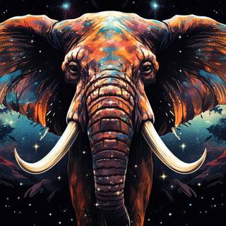 Celestial Beast in Cosmic Realm