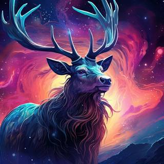 Celestial Beast in Cosmic Realm