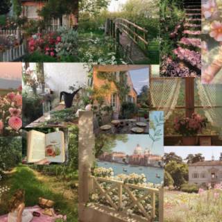Cottagecore Collage Pink Themed