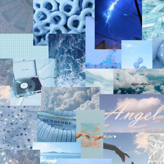 Aesthetic Collage blue 