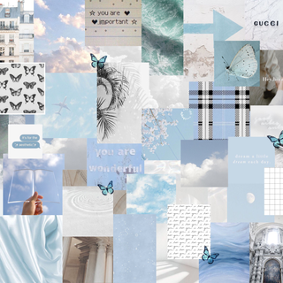 Aesthetic Collage blue butterfly