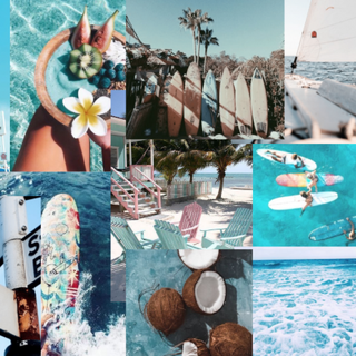 Aesthetic collage beach
