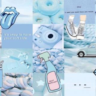 Aesthetic collage blue vibes