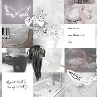 Aesthetic collage white whatever 