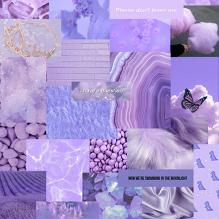 Aesthetic collage lavender purple butterfly