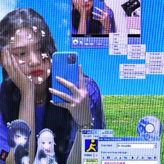 Cybercore Kpop Anime Phone Wallpaper