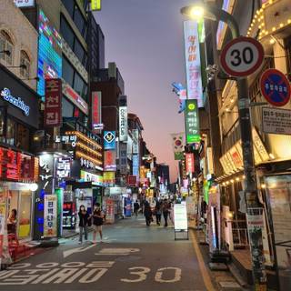south korea Streets when its 3am in the morning 