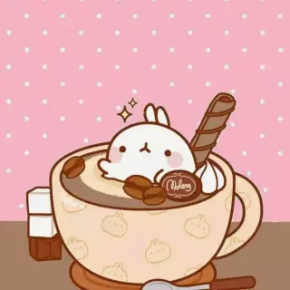 Molang with coffee
