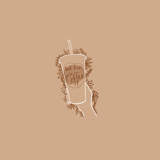 Aesthetic Coffee Drawing