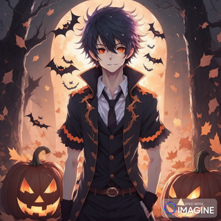 Halloween Vampire Anime Boy