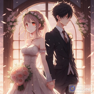 Cute Anime Couple Getting Married