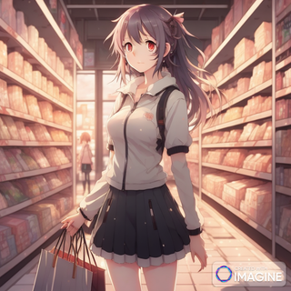 Anime Girl Going Grocery Shopping