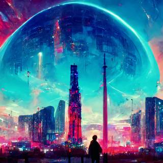 cyberpunk city