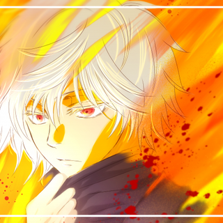Gabimaru Fire Boarded Desktop Wallpaper