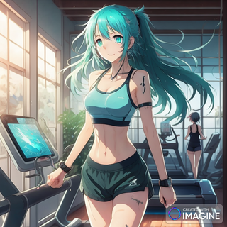 Anime Girl Doing Her Daily Workout!