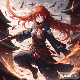 Red Haired Anime Girl Battle Of The Birds